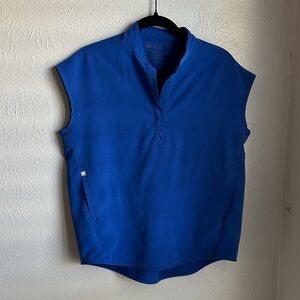 Figs Summer Olympic Collection Winning Blue Rafaela Scrub Top xxs